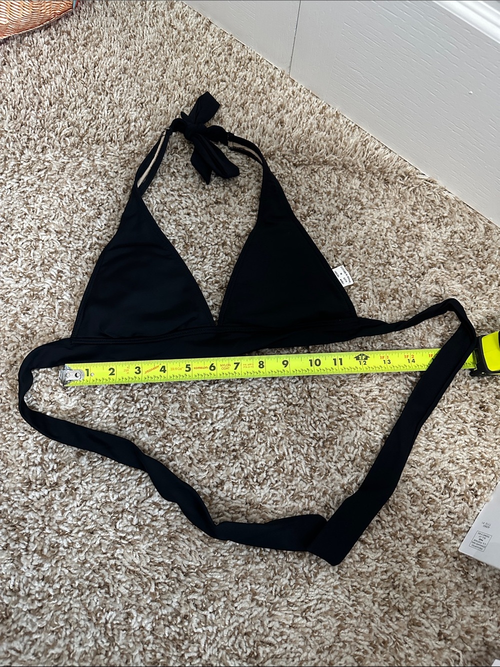 ALLOY Black Halter Triangle Bikini Top